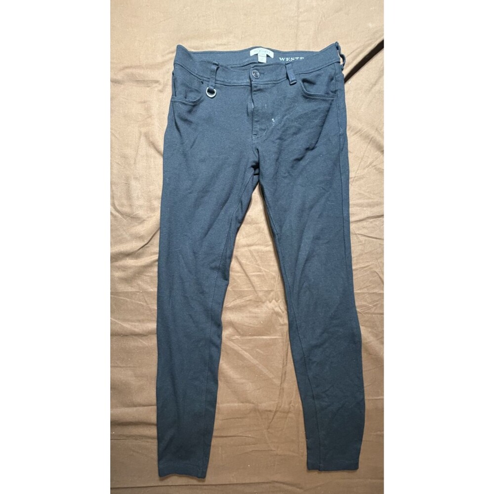 Burberry Westbourne Skinny Ankle Pants Women's Size M Black Stretch Designer